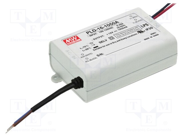 Power supply: switched-mode; LED; 16.8W; 8÷12VDC; 1400mA; IP30