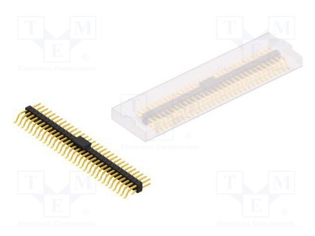 Connector: pin strips; pin header; male; PIN: 62; 2.54mm; SMT; 2x31