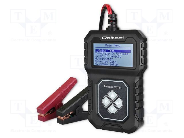 Tester: rechargeable batteries; Equipment: test leads; 8÷30V