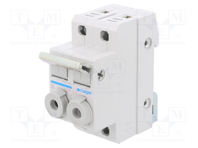 Fuse disconnector; 10x38mm; DIN; 20A; 400V; Poles: 2; -5÷40°C