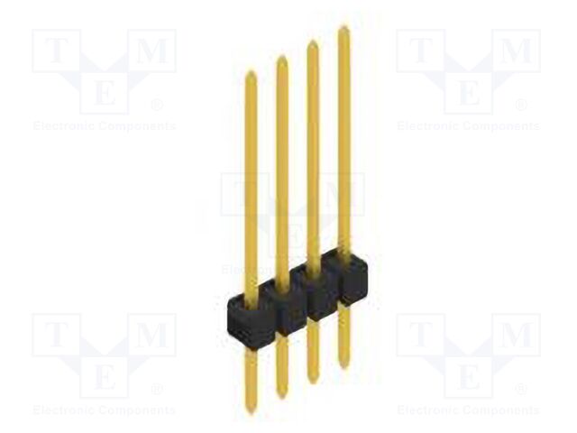 Connector: pin strips; pin header; male; PIN: 4; 2.54mm; THT; 1x4