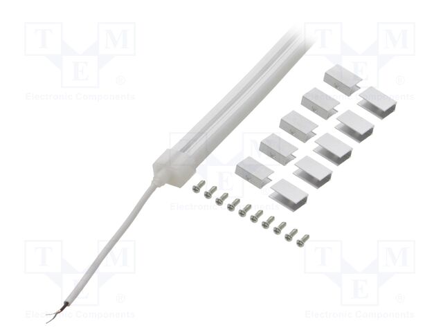 NEON LED tape; white cold; 24V; LED/m: 120; 10mm; IP65; 9.6W/m