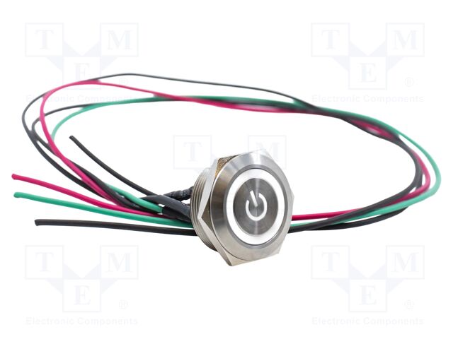 ANTI VANDAL SW, SPST, 1A, 12VDC, WHITE