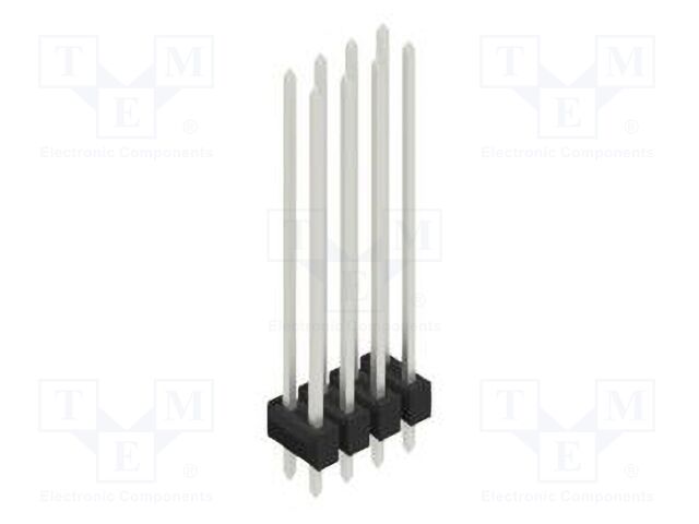 Connector: pin strips; pin header; male; PIN: 8; 2.54mm; THT; 2x4
