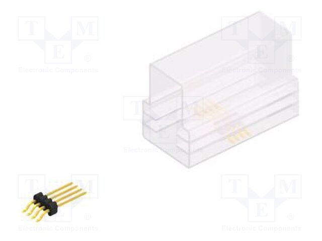 Connector: pin strips; pin header; male; PIN: 4; 1.27mm; SMT; 1x4