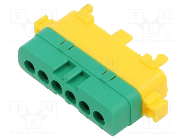 Splice terminal: distribution block; ways: 1; terminals: 6; TS35