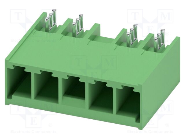 PCB headers, nominal cross section: 6 mm?, color: green, nom