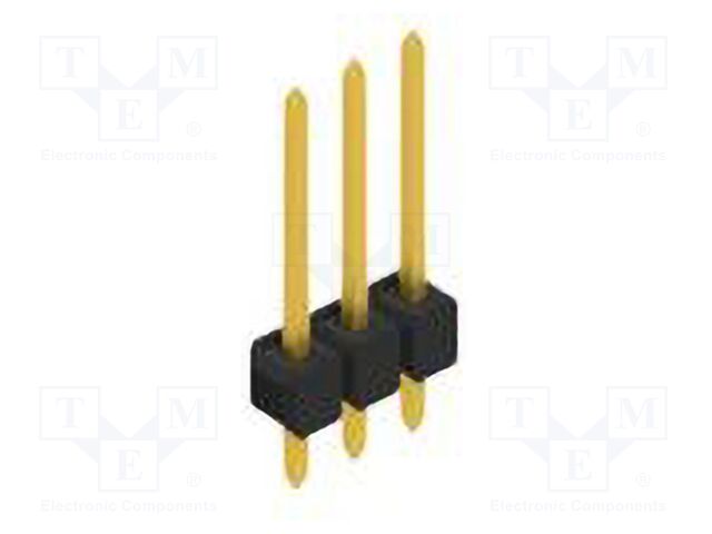 Connector: pin strips; pin header; male; PIN: 3; 2.54mm; THT; 1x3