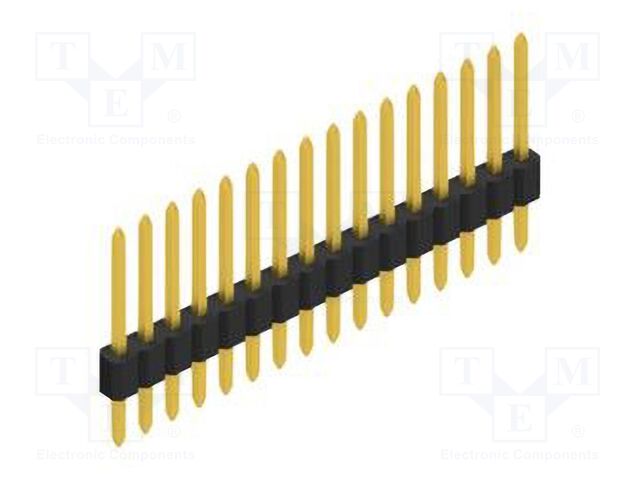 Connector: pin strips; pin header; male; PIN: 16; 1.27mm; THT; 1x16