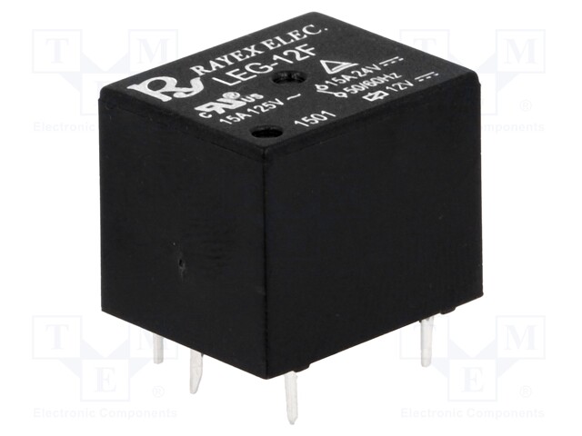 Relay: electromagnetic; SPDT; Ucoil: 12VDC; 15A/120VAC; 15A/24VDC