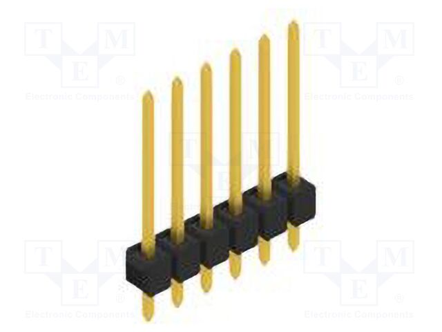 Connector: pin strips; pin header; male; PIN: 6; 2.54mm; THT; 1x6