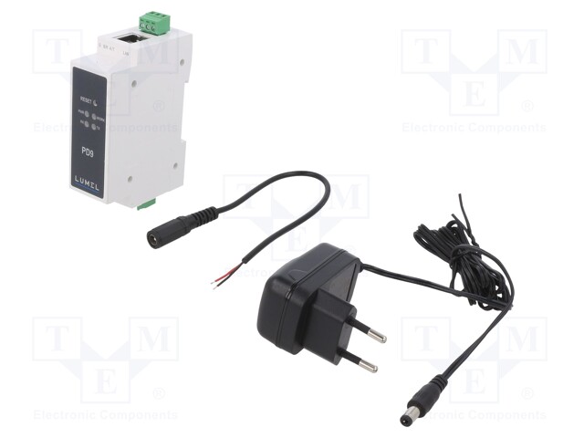 Converter; RS485/ETHERNET; 5÷36VDC; DIN; Enclos.mat: plastic; PD9