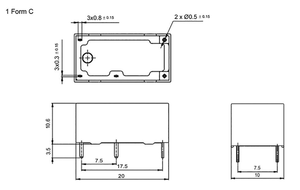 Relay: electromagnetic; SPDT; Ucoil: 12VDC; miniature; PCB