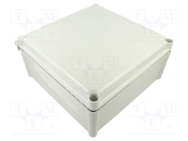 Enclosure: multipurpose; X: 278mm; Y: 278mm; Z: 130mm; with hinges