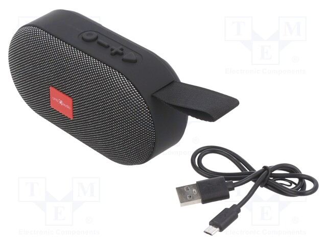 Speaker; grey; Jack 3,5mm,microSD,USB B micro; 120Hz÷20kHz; 10m