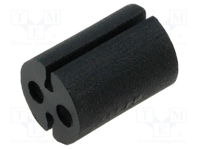 Spacer sleeve; LED; ØLED: 5mm; L: 7.25mm; black