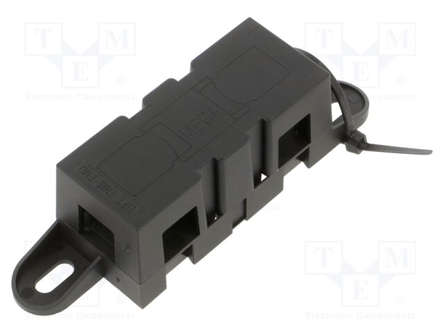 Fuse holder; 500A; M6 screw; Leads: solder lugs M6; UL94V-2; 32V