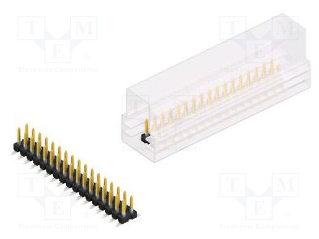 Connector: pin strips; pin header; male; PIN: 34; 2.54mm; SMT; 2x17