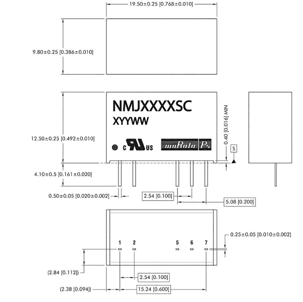 Converter: DC/DC; 1W; Uin: 4.5÷5.5V; Uout: 9VDC; Uout2: -9VDC; SIP