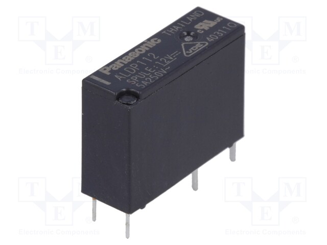 Relay: electromagnetic; SPST-NO; Ucoil: 12VDC; 5A/277VAC; 3A/30VDC