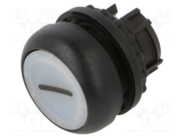 Switch: push-button; Stabl.pos: 1; 22mm; white; IP67; Pos: 2; Ø22.5mm