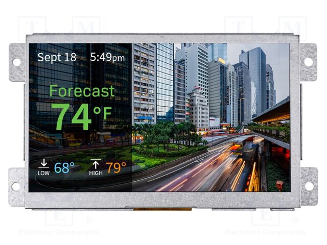 Display: TFT; 1024x600; Illumin: LED; Dim: 190x107x26.1mm; 3.3V