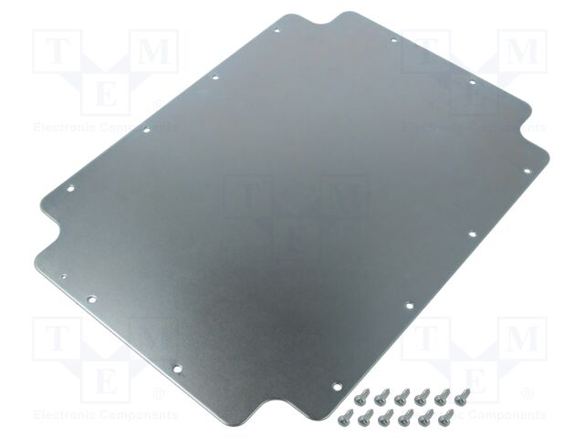Mounting plate; steel; W: 207mm; L: 287mm; Thk: 1.5mm; Plating: zinc