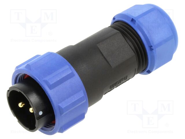 Connector: circular; plug; male; PIN: 2; IP68; SP21; 7÷12mm; 30A; 500V