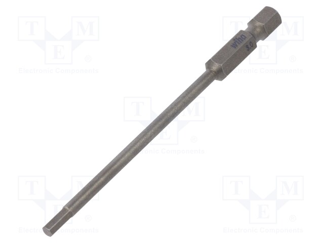 Screwdriver bit; Allen hex key; HEX 3mm; Overall len: 90mm