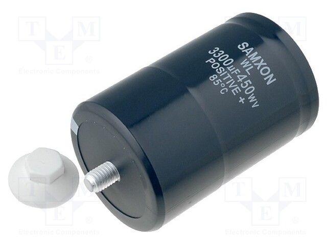 Capacitor: electrolytic; 3300uF; 450VDC; Ø76x115mm; ±20%; 20000h
