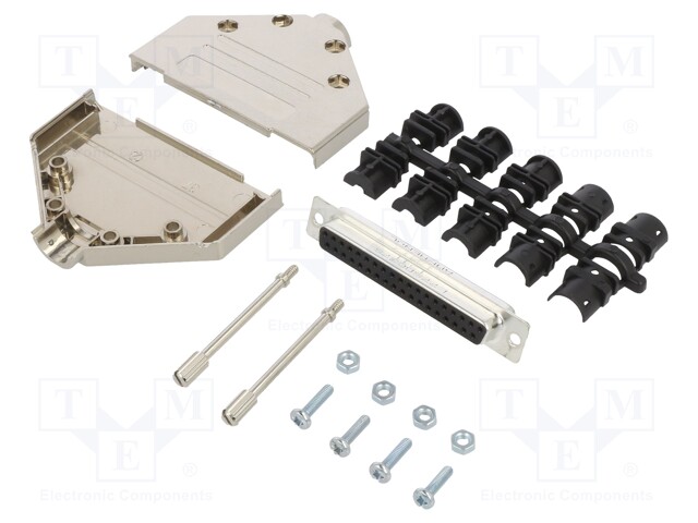 D-Sub; PIN: 37; female; shielded,metalized; straight; soldering