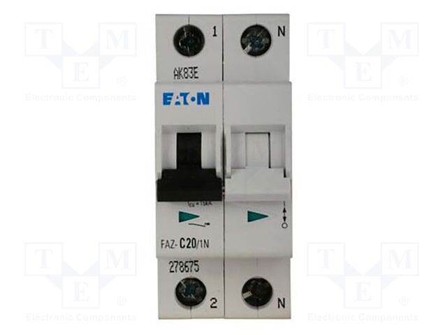 Circuit breaker; 230/400VAC; Inom: 3A; Poles: 1+N; DIN; Charact: B