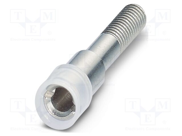 Test socket; screw terminal; PA; ways: 1; W: 4mm; H: 4mm; Body: silver