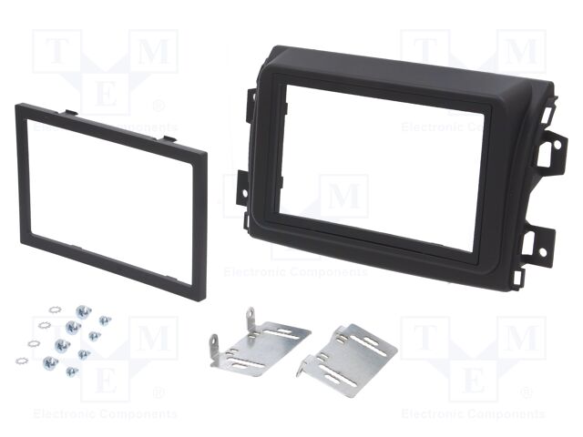 Radio mounting frame; Fiat; 2 DIN; matt black