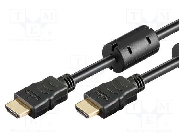 Cable; HDMI 1.4; HDMI plug,both sides; 1.5m; black