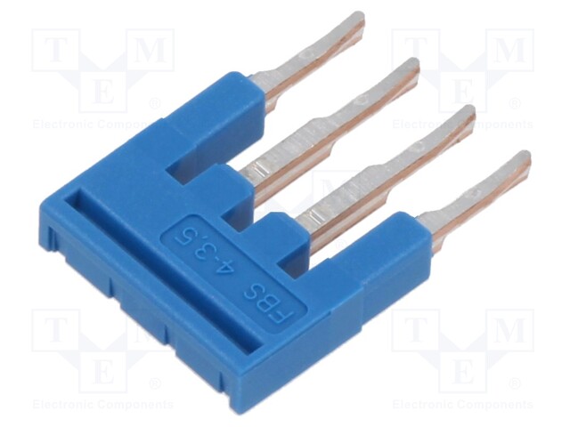 Comb bridge; ways: 4; blue; Width: 3.5mm; UL94V-0