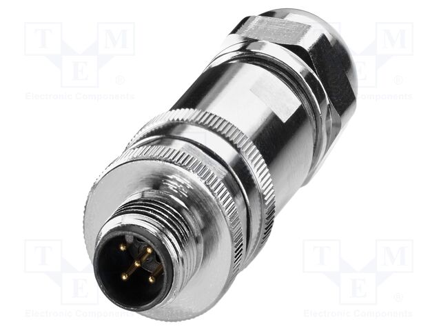 Connector: M12; plug; PIN: 5; 48V; straight; IP67; screw terminal