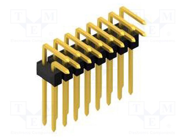Connector: pin strips; pin header; male; PIN: 16; 2.54mm; THT; 2x8
