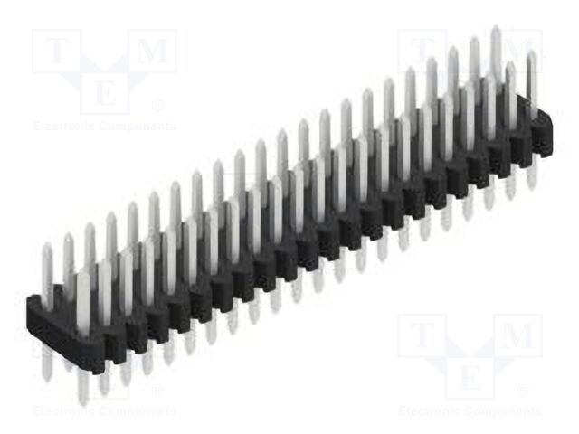 Connector: pin strips; pin header; male; PIN: 44; 1.27mm; THT; 2x22
