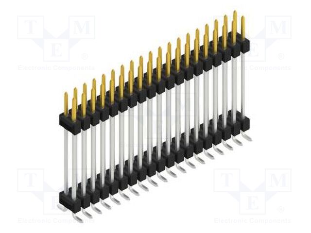 Connector: pin strips; pin header; male; PIN: 38; 2.54mm; SMT; 2x19