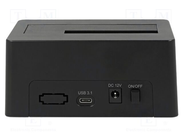Docking station; USB 3.1 Gen 2; plastic; black