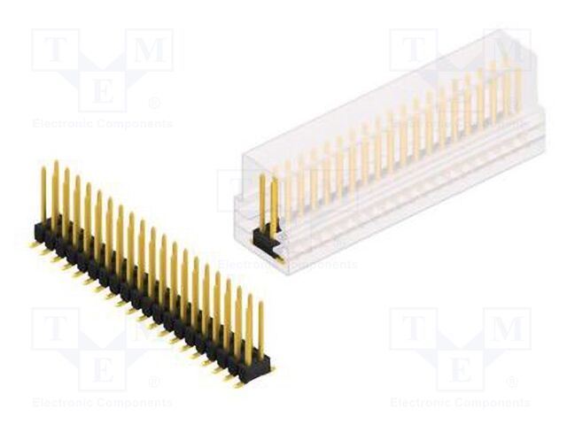 Connector: pin strips; pin header; male; PIN: 40; 2.54mm; SMT; 2x20