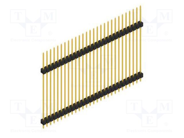 Connector: pin strips; pin header; male; PIN: 28; 2.54mm; THT; 1x28