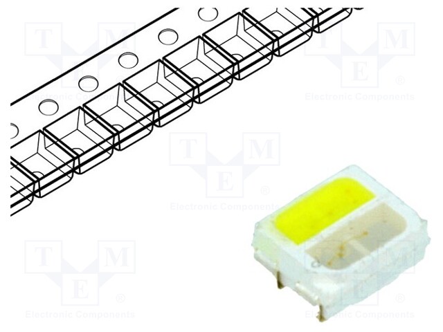 LED; SMD; 3528,PLCC4; white/blue; 10000(typ)K; 120°; 20mA