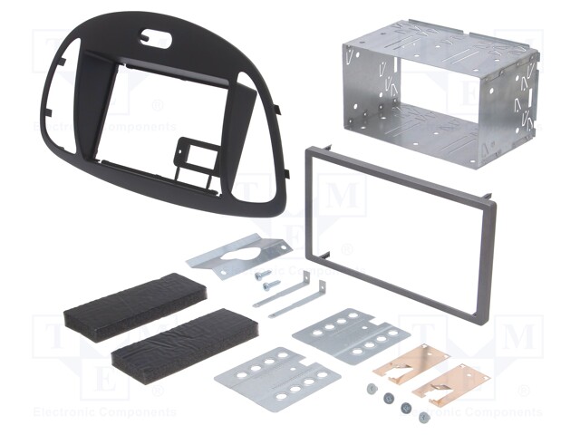 Radio mounting frame; Hyundai; 2 DIN; black