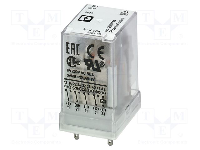 Relay: industrial; Mounting: socket