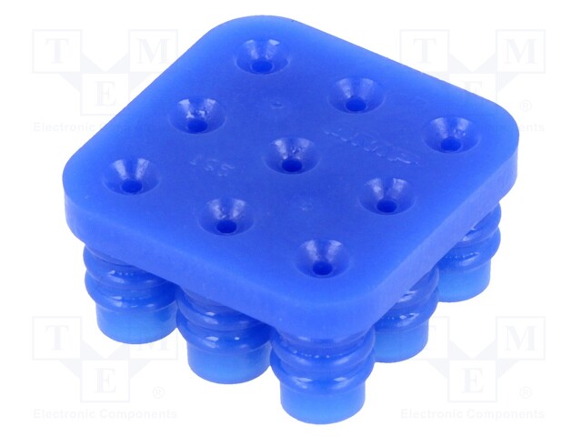 Gasket for wire; Universal MATE-N-LOK; 6.35mm; PIN: 9; Layout: 3x3