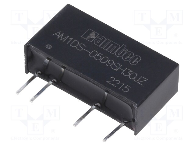 Converter: DC/DC; 1W; Uin: 4.5÷5.5V; 9VDC; Iout: 112mA; SIP7; 2.3g