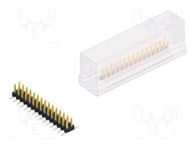 Connector: pin strips; pin header; male; PIN: 30; 2mm; SMT; 2x15