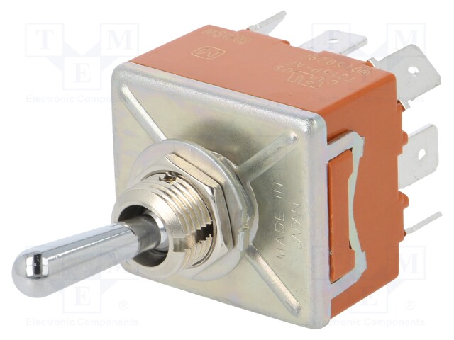 Switch: toggle; Pos: 3; SP3T; ON-OFF-ON; 15A/250VAC; 15A/30VDC